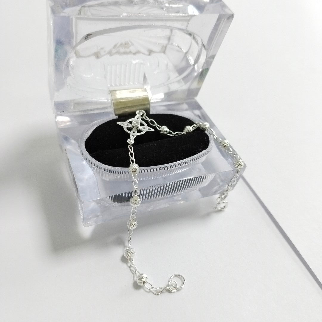 PULSERA TEJIDO ESPECIAL PLATA .925 18 CM 2.9 GR (NUEVO)