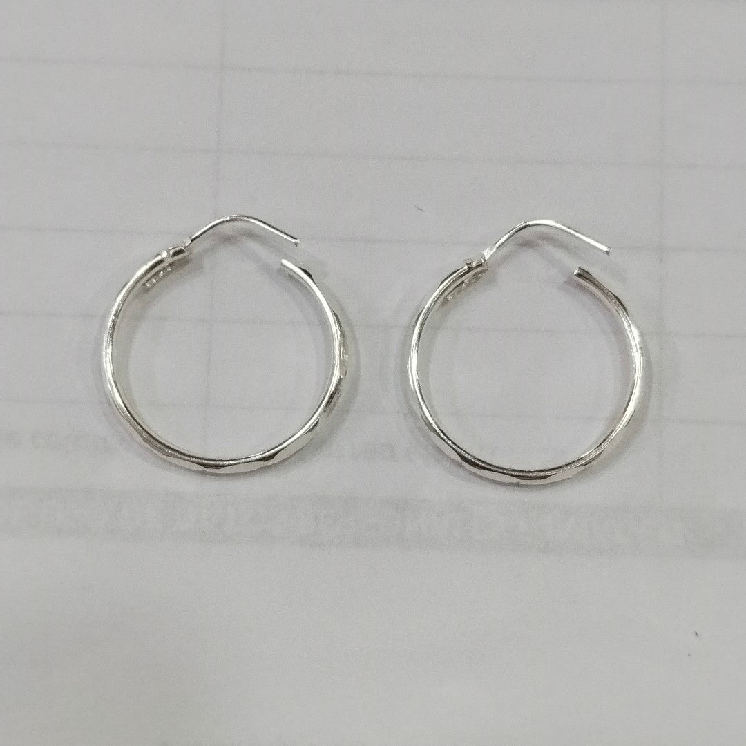 PAR ARRACADAS FACETADA PLATA .925 2.1 GR (NUEVO)