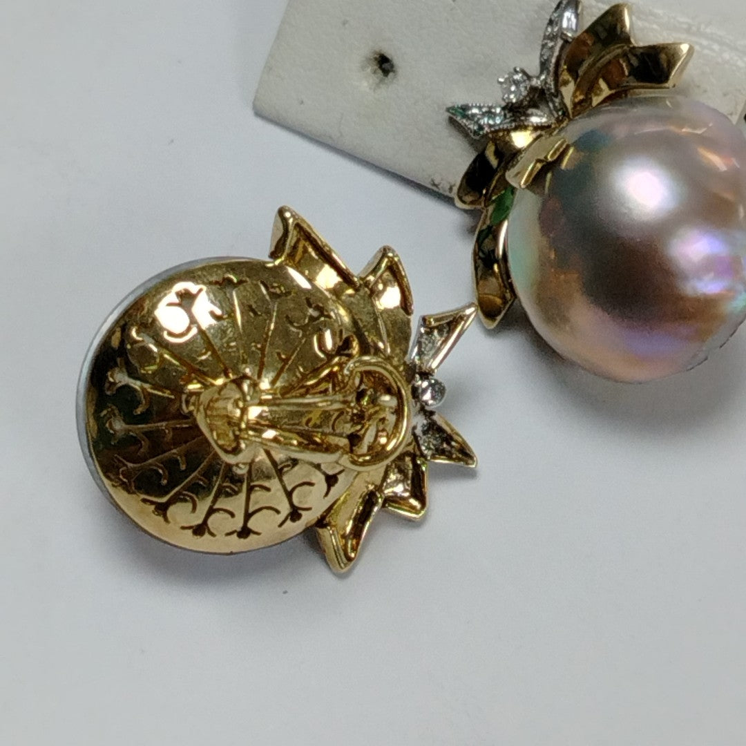 ARETES PAR ORO 14 K 15,70 GRMS (SEMINUEVO)
