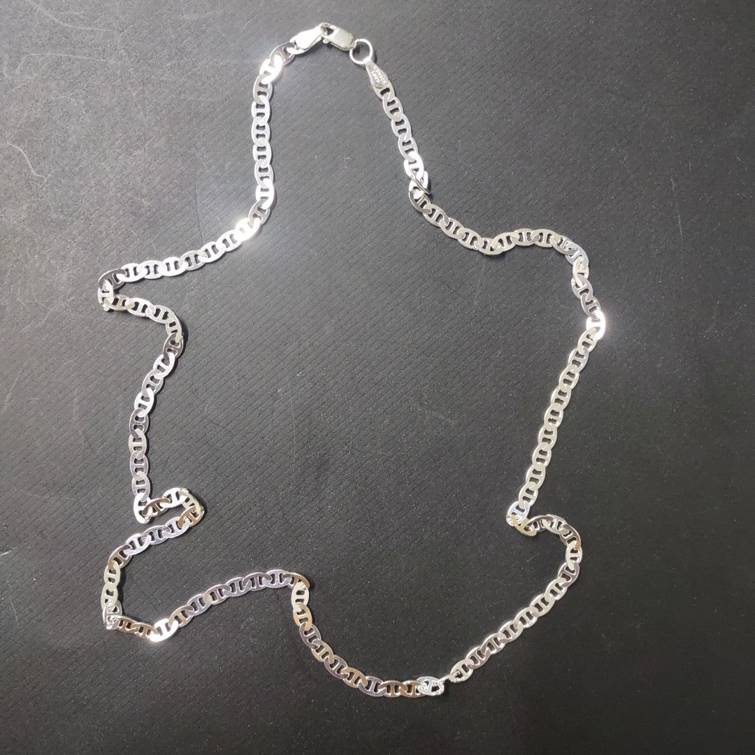 CADENA TEJIDO GUCHI PLATA .925 55 CM 12.6 GR (NUEVO)
