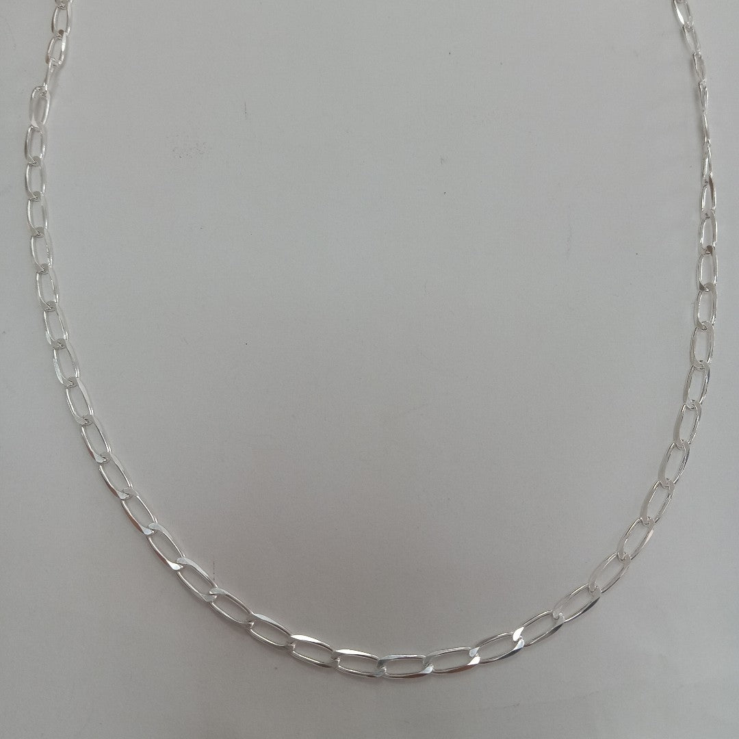 CADENA TEJIDO ESLABONES PLATA .925 60 CM 11 GR (NUEVO)