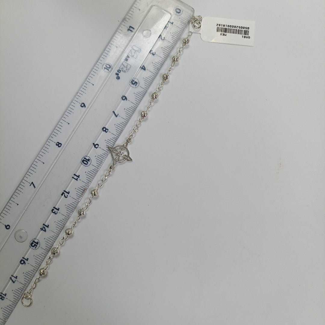 PULSERA TEJIDO ESPECIAL PLATA .925 18 CM 2.9 GR (NUEVO)