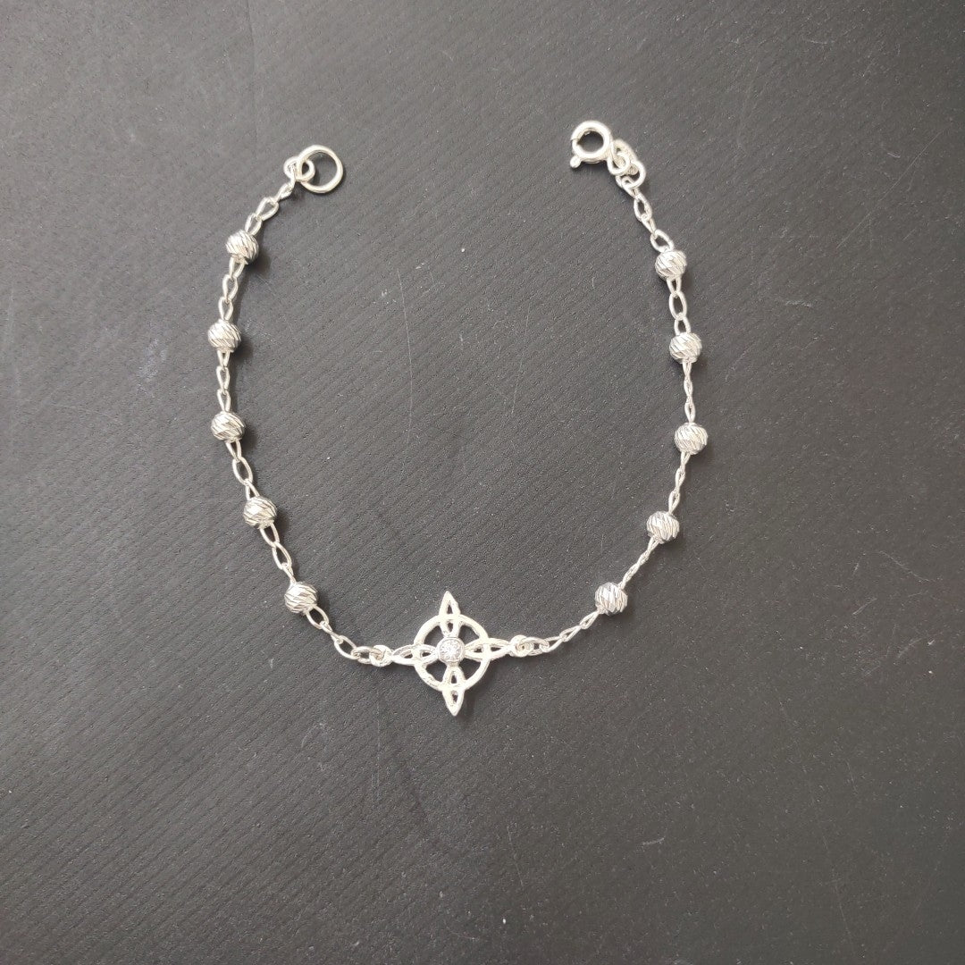 PULSERA TEJIDO ESPECIAL PLATA .925 18 CM 2.9 GR (NUEVO)