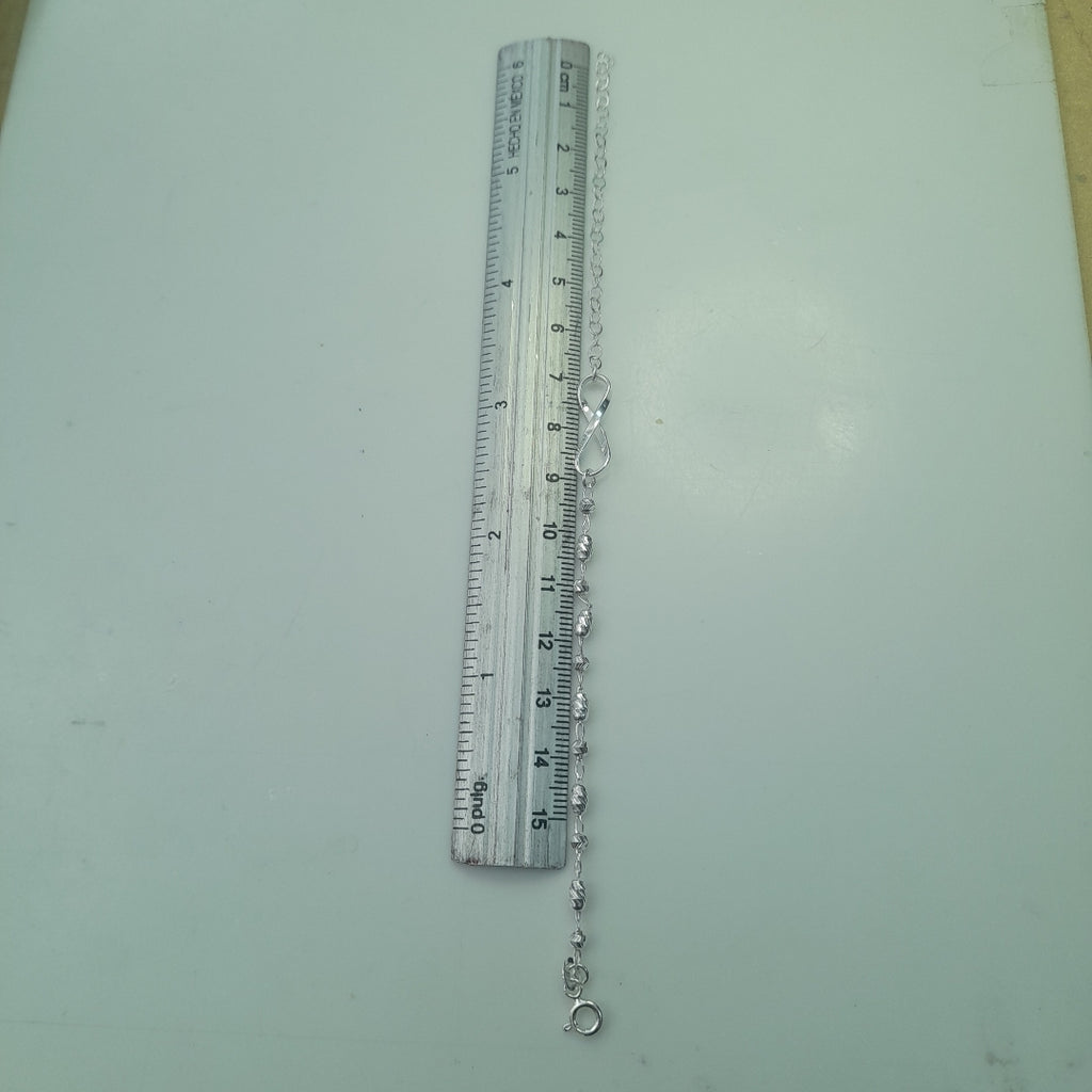 PULSERA TEJIDO INFINITO PLATA .925 18 CM 2.2 GR (NUEVO)