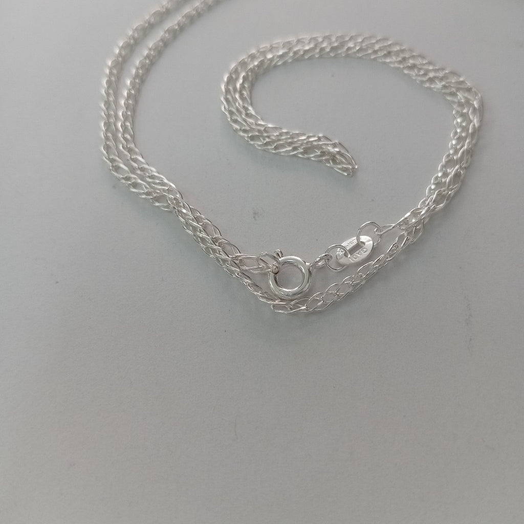 CADENA TEJIDO ESLABONES PLATA .925 50 CM 3.5 GR (NUEVO)