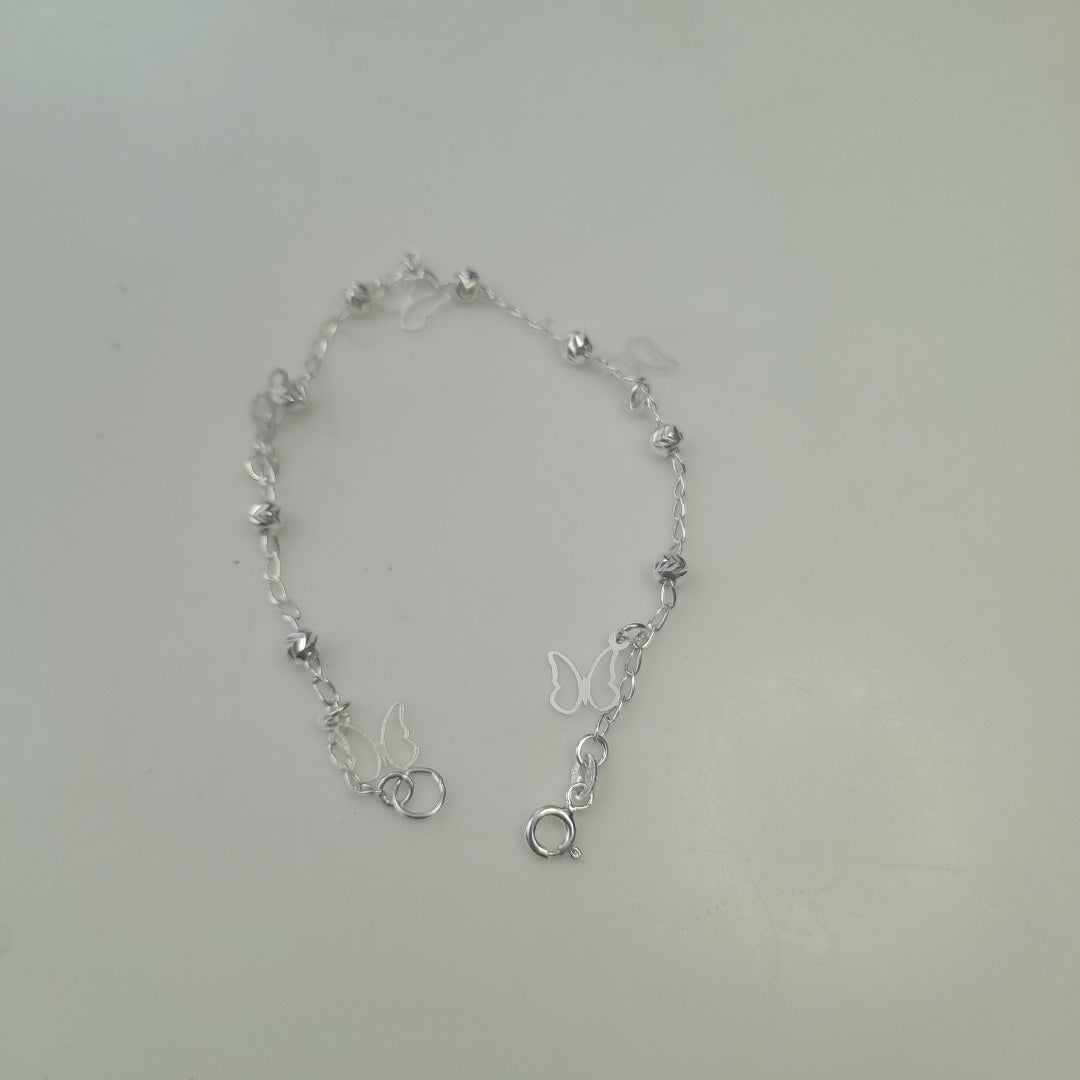 PULSERA TEJIDO ESPECIAL PLATA .925 18 CM 2.8 GR (NUEVO)