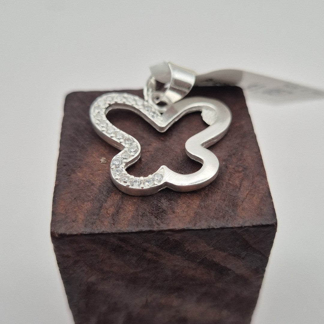 DIJE MARIPOSA C/CIRCONIAS PLATA .925 2.3 GR (NUEVO)