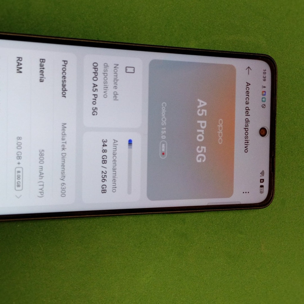 CELULAR OPPO A5 PRO 5G CPH2695 (2025) 256 GB 8 GB RAM (SEMINUEVO)
