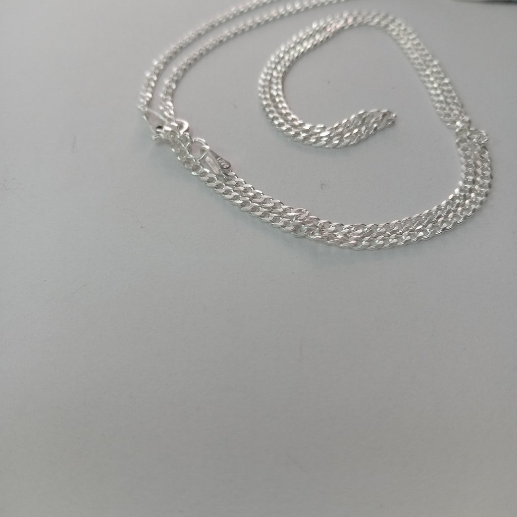 CADENA TEJIDO BARBADO PLATA .925 55 CM 5.3 GR (NUEVO)