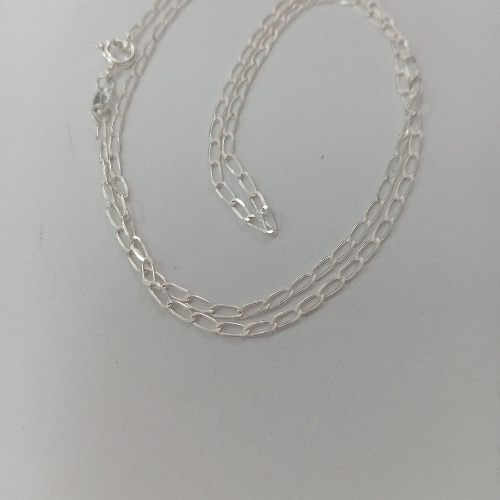 CADENA TEJIDO ESLABONES PLATA .925 50 CM 2.6 GR (NUEVO)