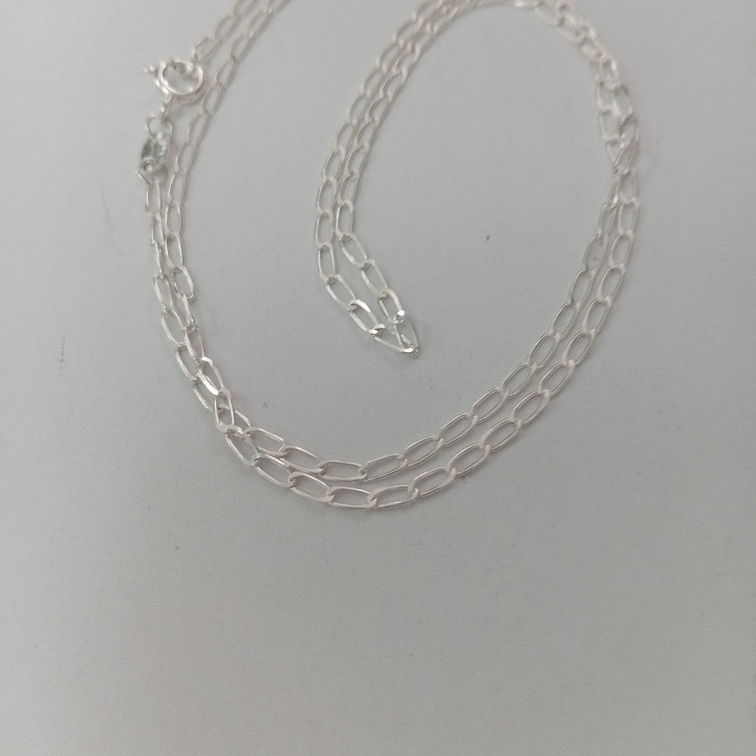 CADENA TEJIDO ESLABONES PLATA .925 50 CM 2.6 GR (NUEVO)