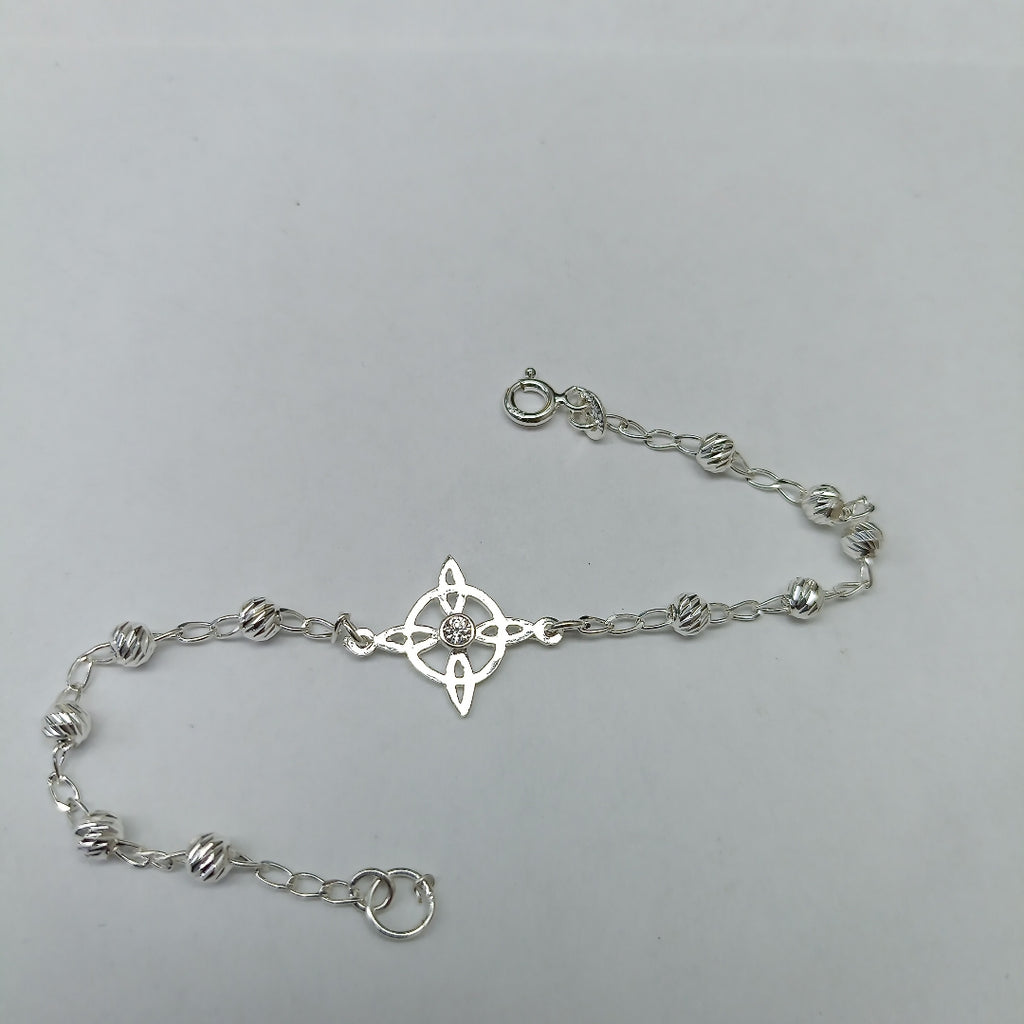 PULSERA TEJIDO ESPECIAL PLATA .925 18 CM 2.9 GR (NUEVO)