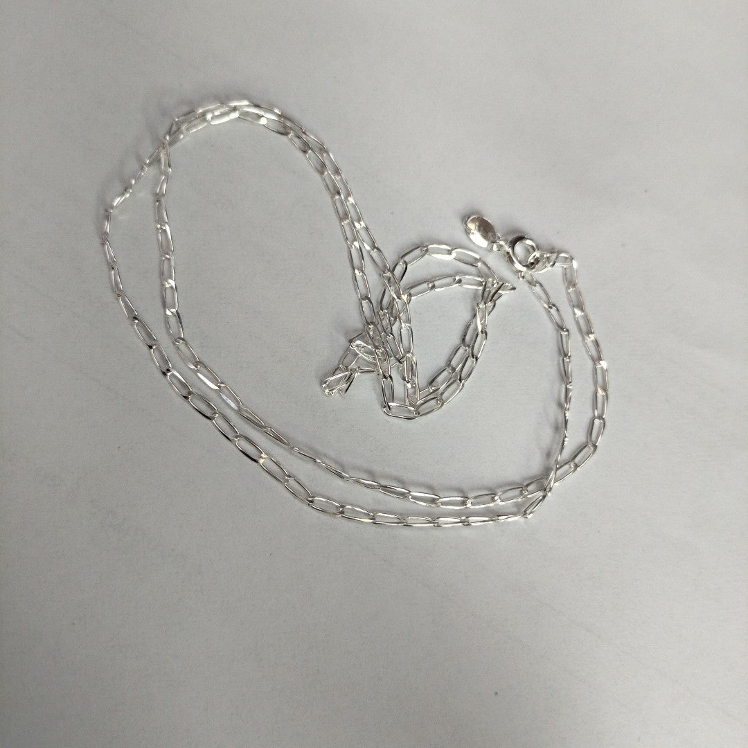 CADENA TEJIDO ESLABONES PLATA .925 60 CM 2.9 GR (NUEVO)