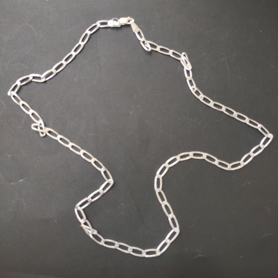 CADENA TEJIDO ESLABONES PLATA .925 55 CM 10 GR (NUEVO)