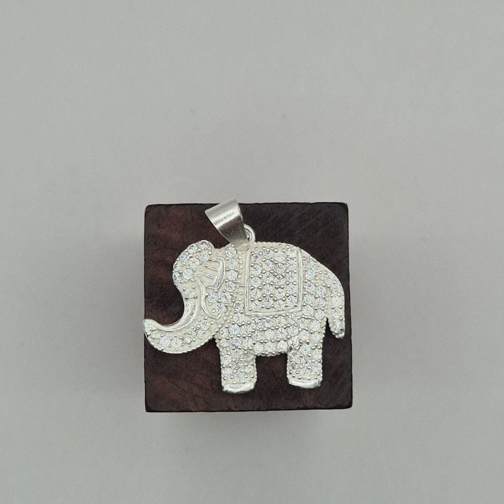 DIJE ELEFANTE C/CIRCONIAS PLATA .925 5.2 GR (NUEVO)