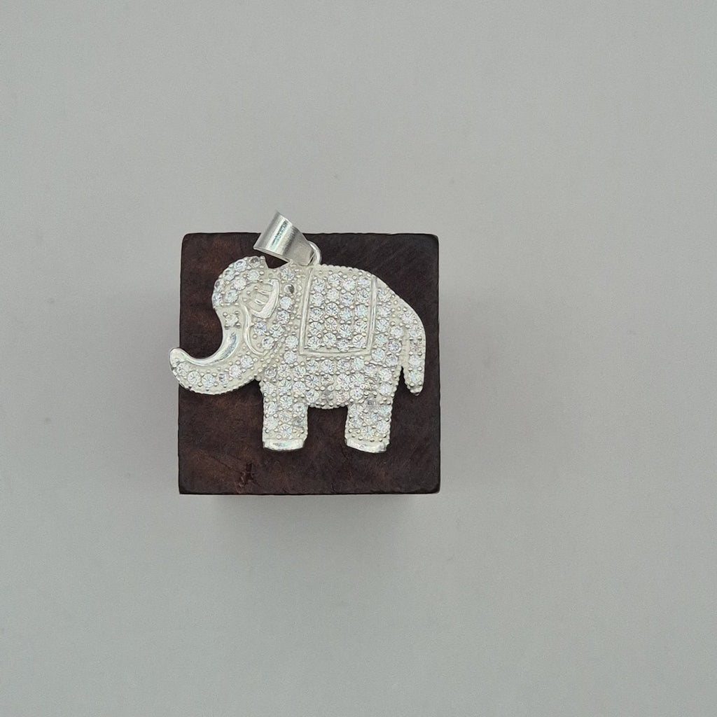DIJE ELEFANTE C/CIRCONIAS PLATA .925 5.3 GR (NUEVO)