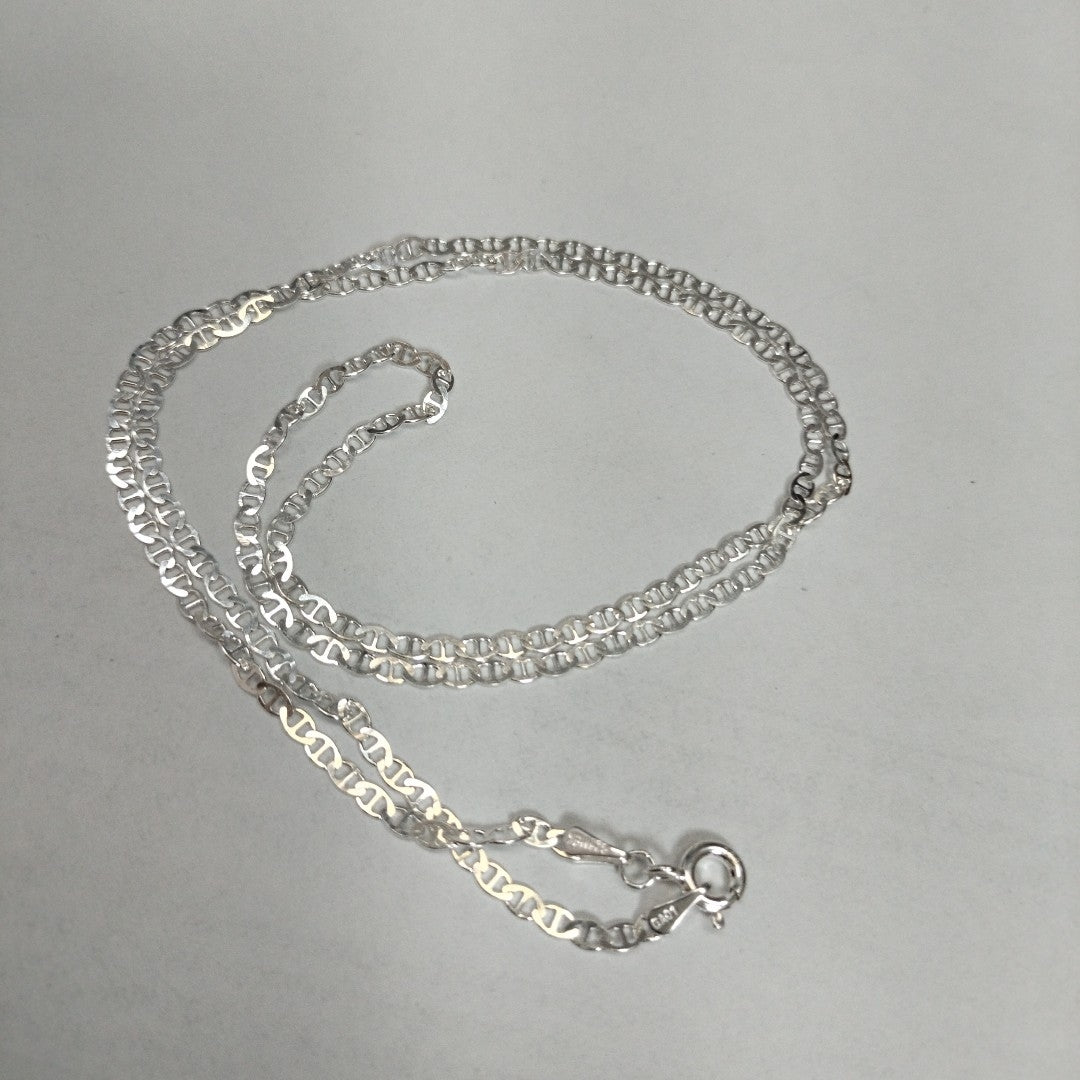 CADENA TEJIDO GUCHI PLATA .925 55 CM 3.5 GR (NUEVO)