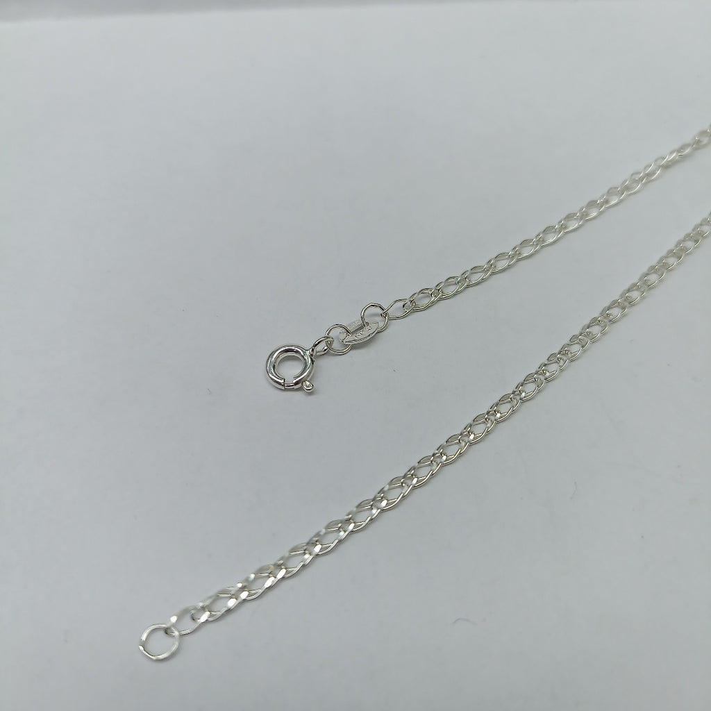 CADENA TEJIDO ESLABONES PLATA .925 50 CM 3.4 GR (NUEVO)