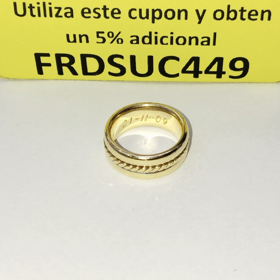 ARGOLLA ORO 14 K 8.8 GRMS (SEMINUEVO)