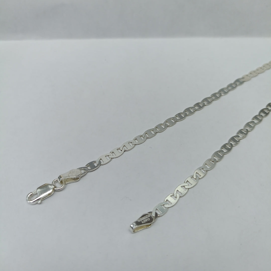 CADENA TEJIDO GUCHI PLATA .925 55 CM 8.3 GR (NUEVO)