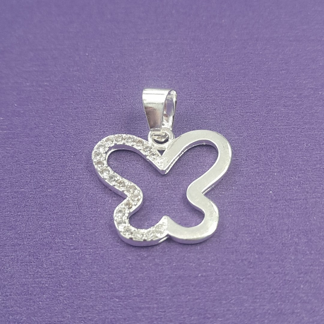 DIJE MARIPOSA C/CIRCONIAS PLATA .925 2.4 GR (NUEVO)