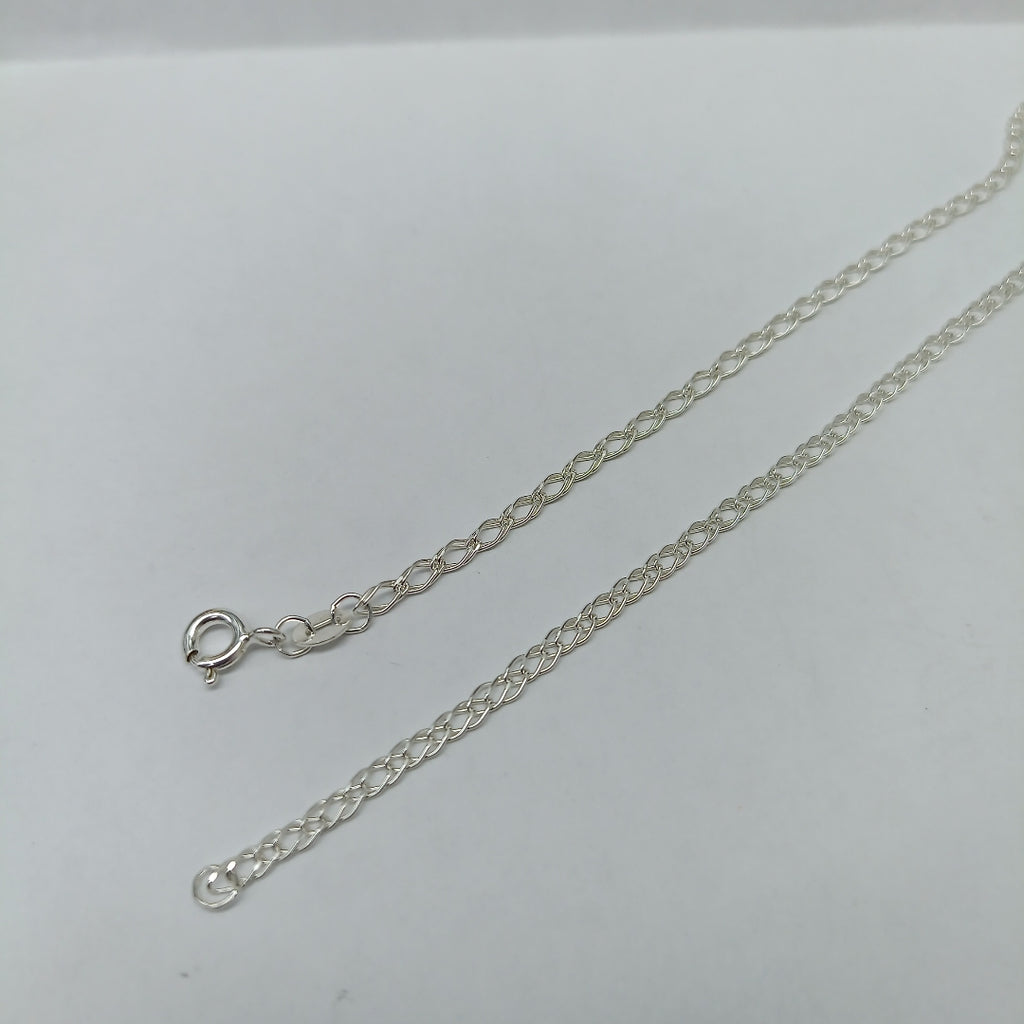 CADENA TEJIDO ESLABONES PLATA .925 50 CM 3.5 GR (NUEVO)
