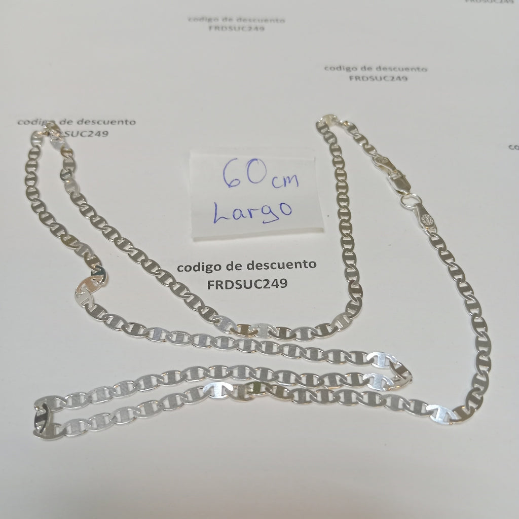 CADENA TEJIDO GUCHI PLATA .925 60 CM 9.1 GR (NUEVO)