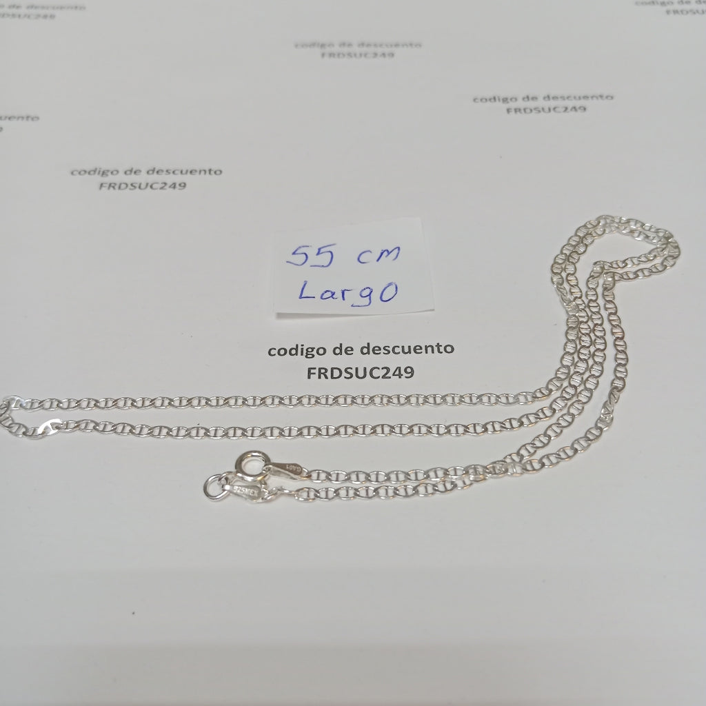 CADENA TEJIDO GUCHI PLATA .925 55 CM 3.6 GR (NUEVO)