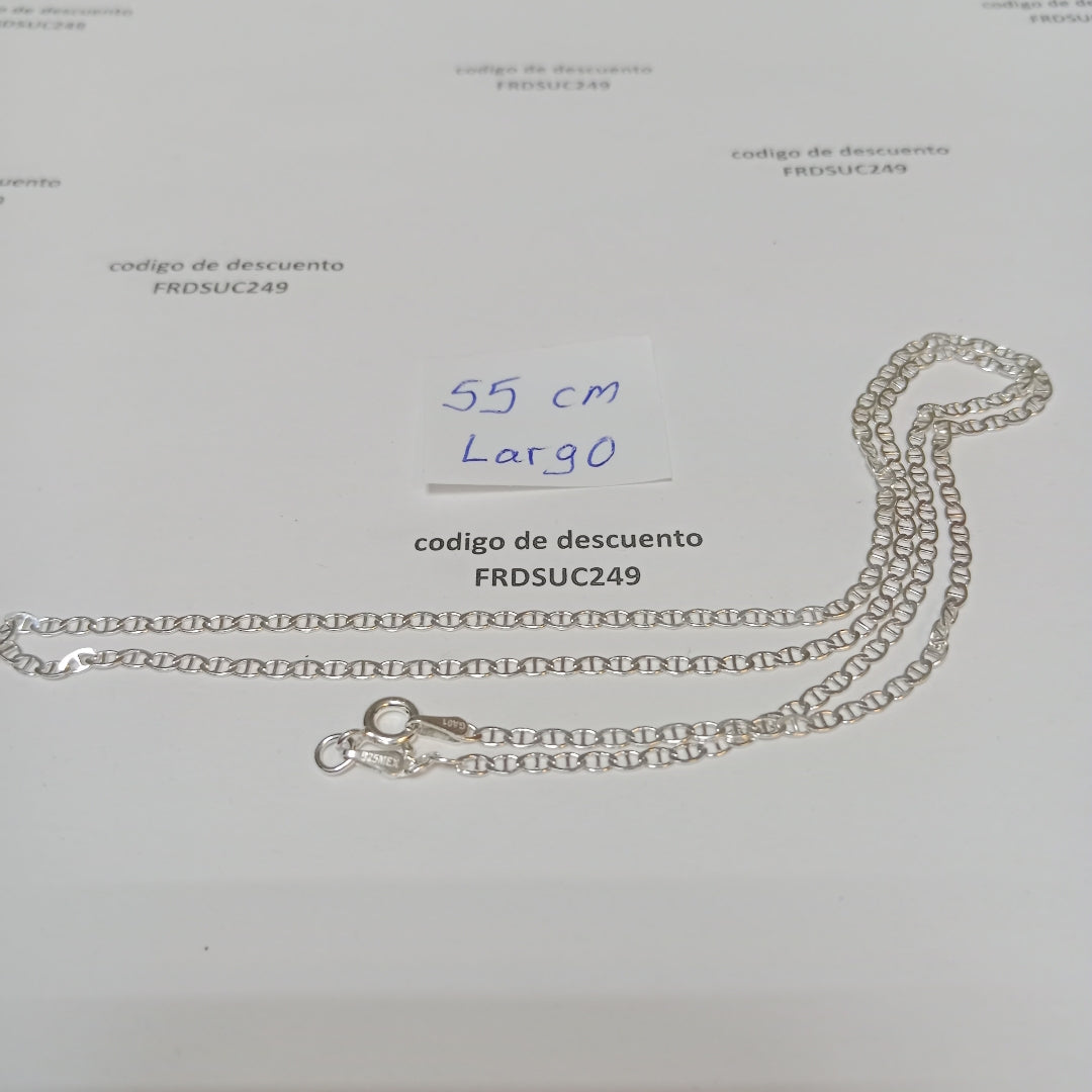 CADENA TEJIDO GUCHI PLATA .925 55 CM 3.6 GR (NUEVO)