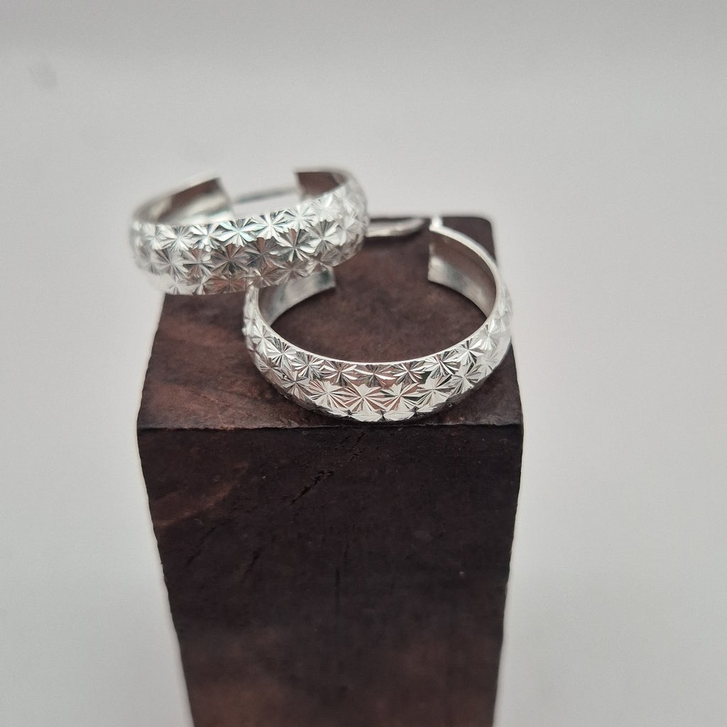 PAR ARRACADAS FACETADAS PLATA .925 3.4 GR (NUEVO)
