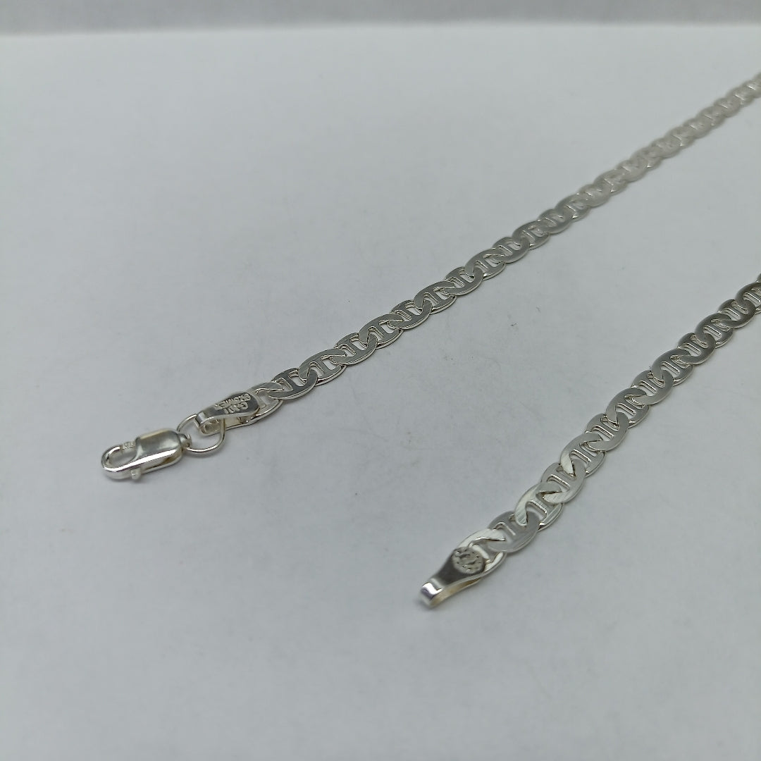 CADENA TEJIDO GUCHI PLATA .925 55 CM 12.7 GR (NUEVO)