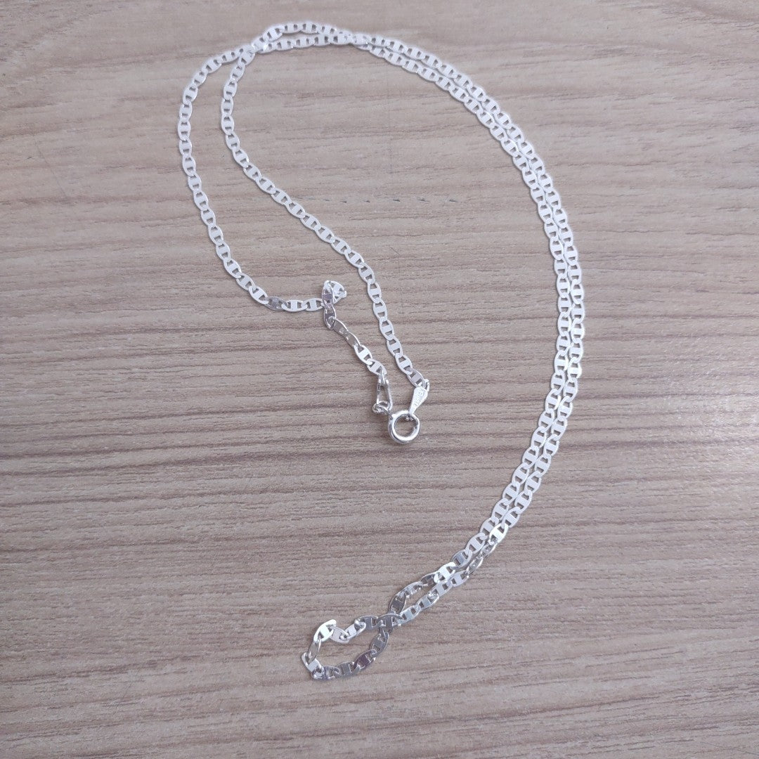 CADENA TEJIDO ESPEJO PLATA .925 55 CM 3.8 GR (NUEVO)