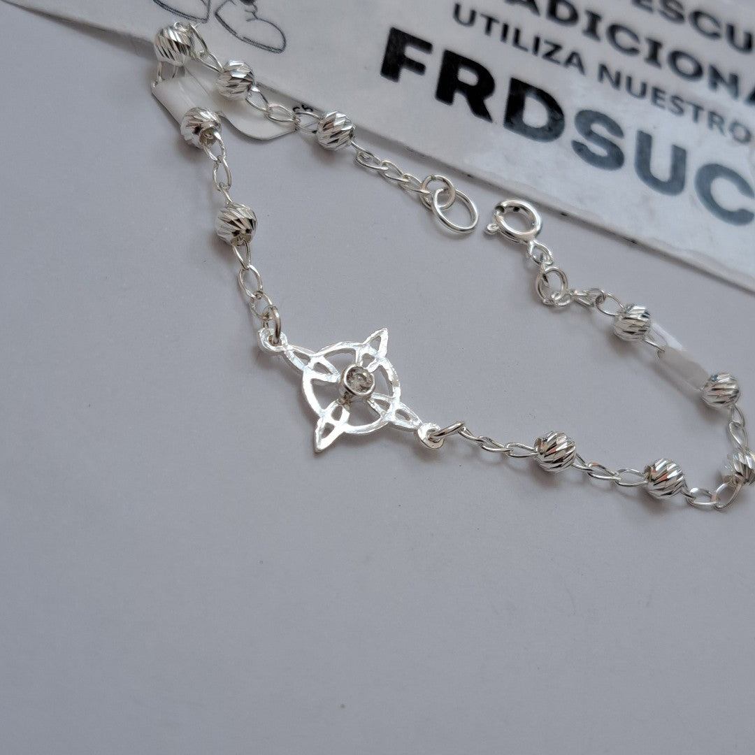 PULSERA TEJIDO ESPECIAL PLATA .925 18 CM 2.8 GR (NUEVO)