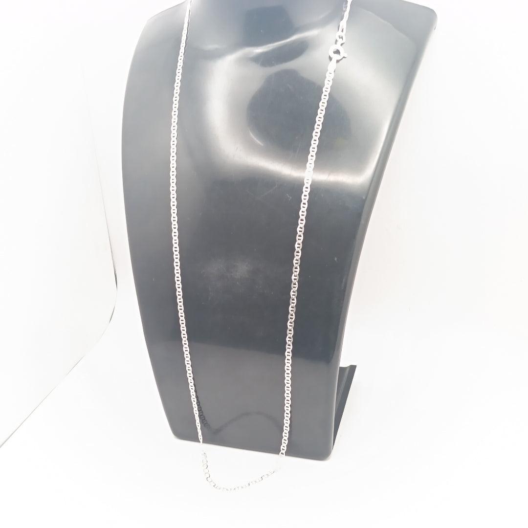 CADENA TEJIDO GUCHI PLATA .925 55 CM 3.5 GR (NUEVO)