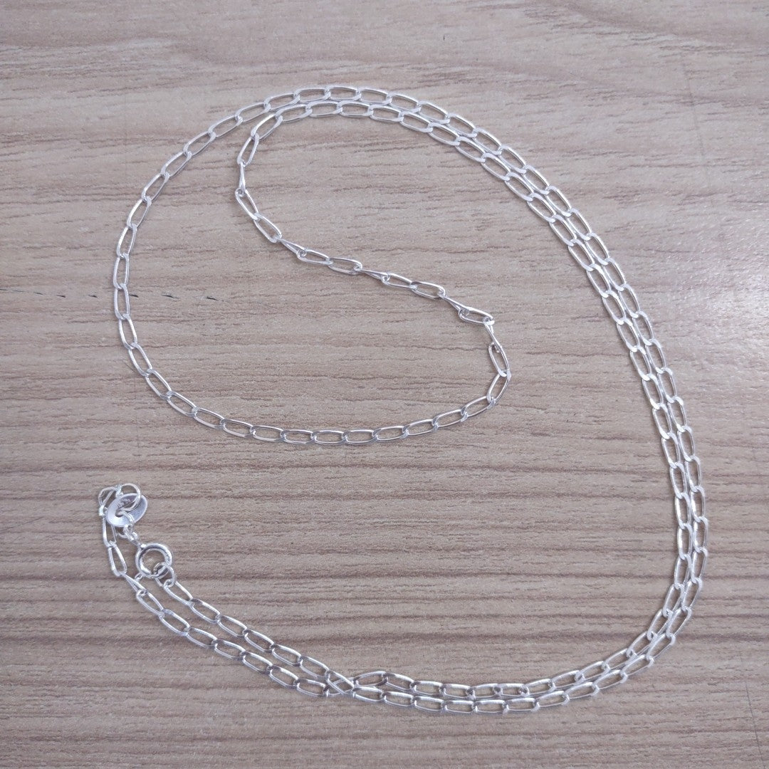 CADENA TEJIDO ESLABONES PLATA .925 55 CM 2.9 GR (NUEVO)