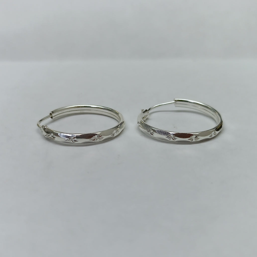 PAR ARRACADAS FACETADA PLATA .925 2.2 GR (NUEVO)