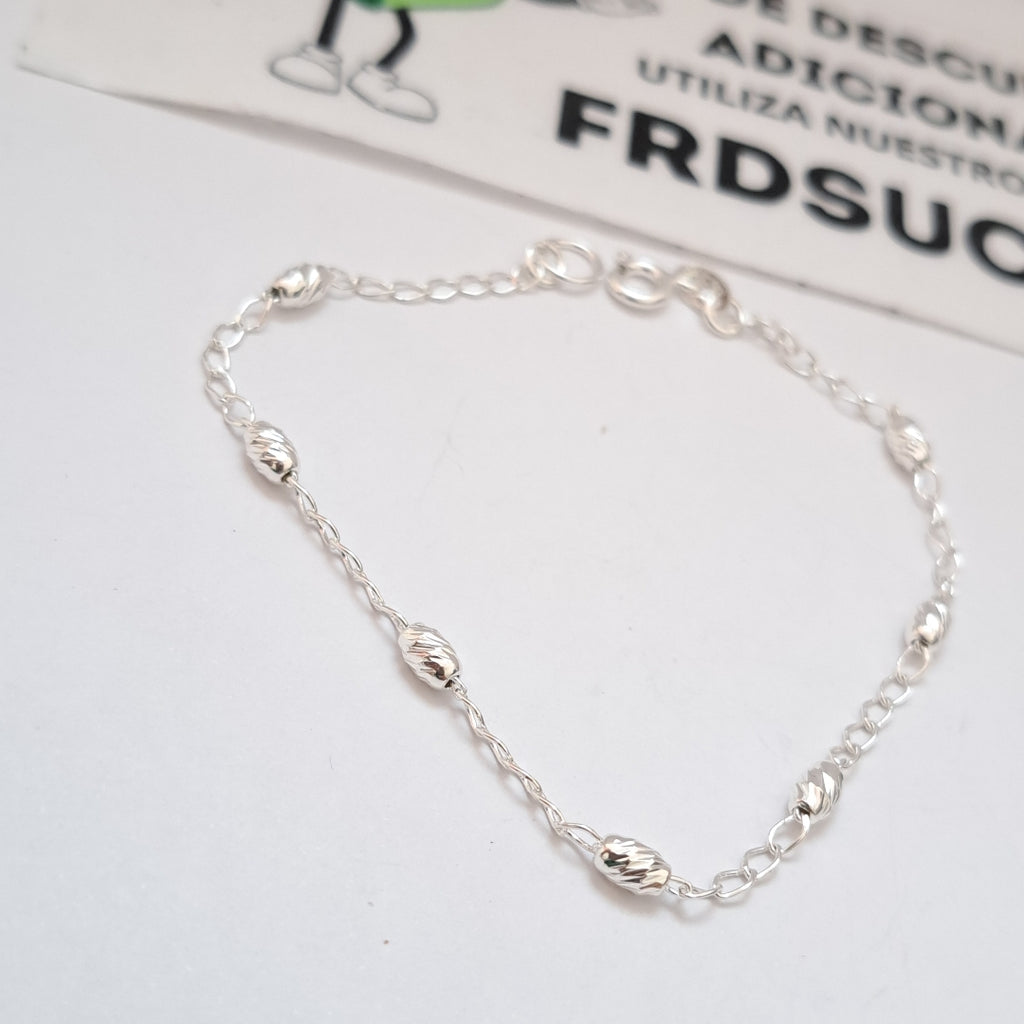 PULSERA TEJIDO TEJIDO ESPECIAL PLATA .925 18 CM 1.6 GR (NUEVO)