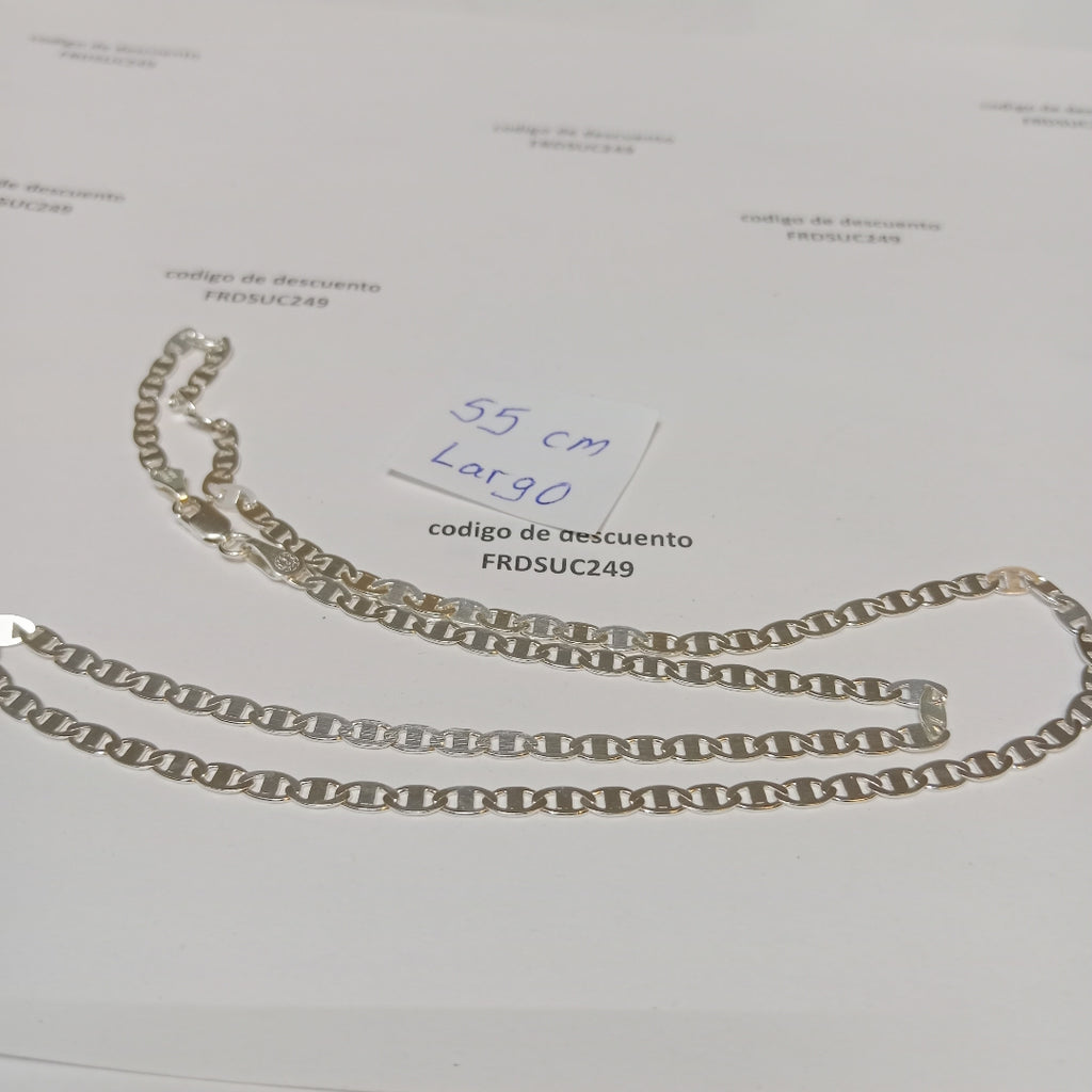 CADENA TEJIDO GUCHI PLATA .925 55 CM 8.6 GR (NUEVO)