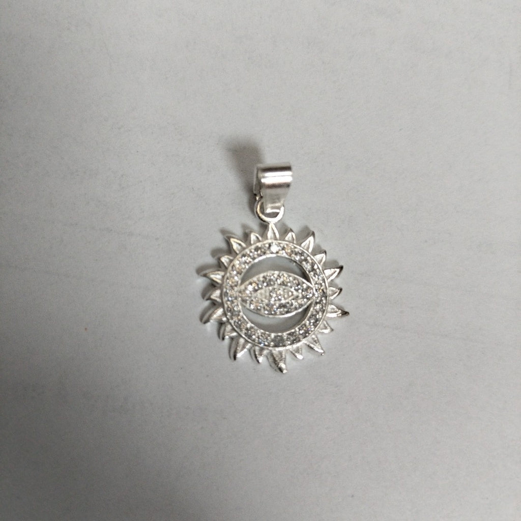 DIJE OJO MAGICO CON CIRCONIAS PLATA .925 2 GR (NUEVO)