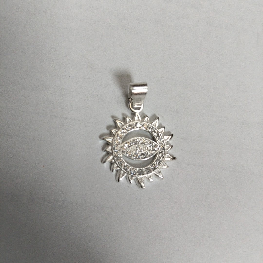 DIJE OJO MAGICO CON CIRCONIAS PLATA .925 2 GR (NUEVO)