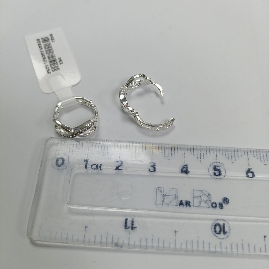 HUGGIES INFINITO CIRCONIAS PLATA .925 2.4 GR (NUEVO)