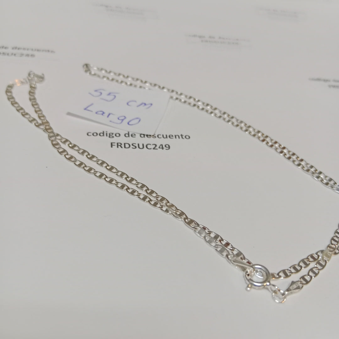 CADENA TEJIDO ESPEJO PLATA .925 55 CM 4 GR (NUEVO)