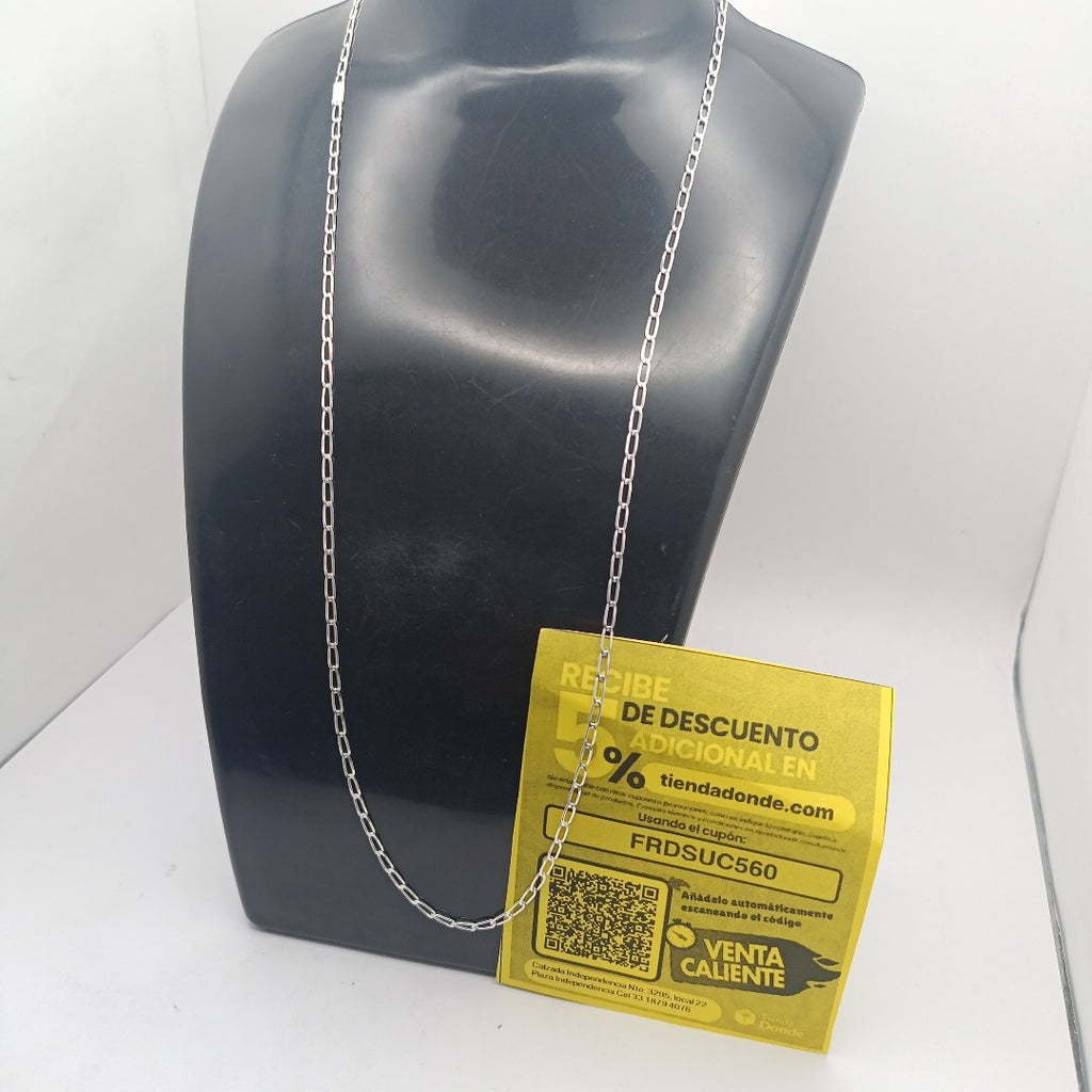 CADENA TEJIDO ESLABONES PLATA .925 50 CM 2.5 GR (NUEVO)