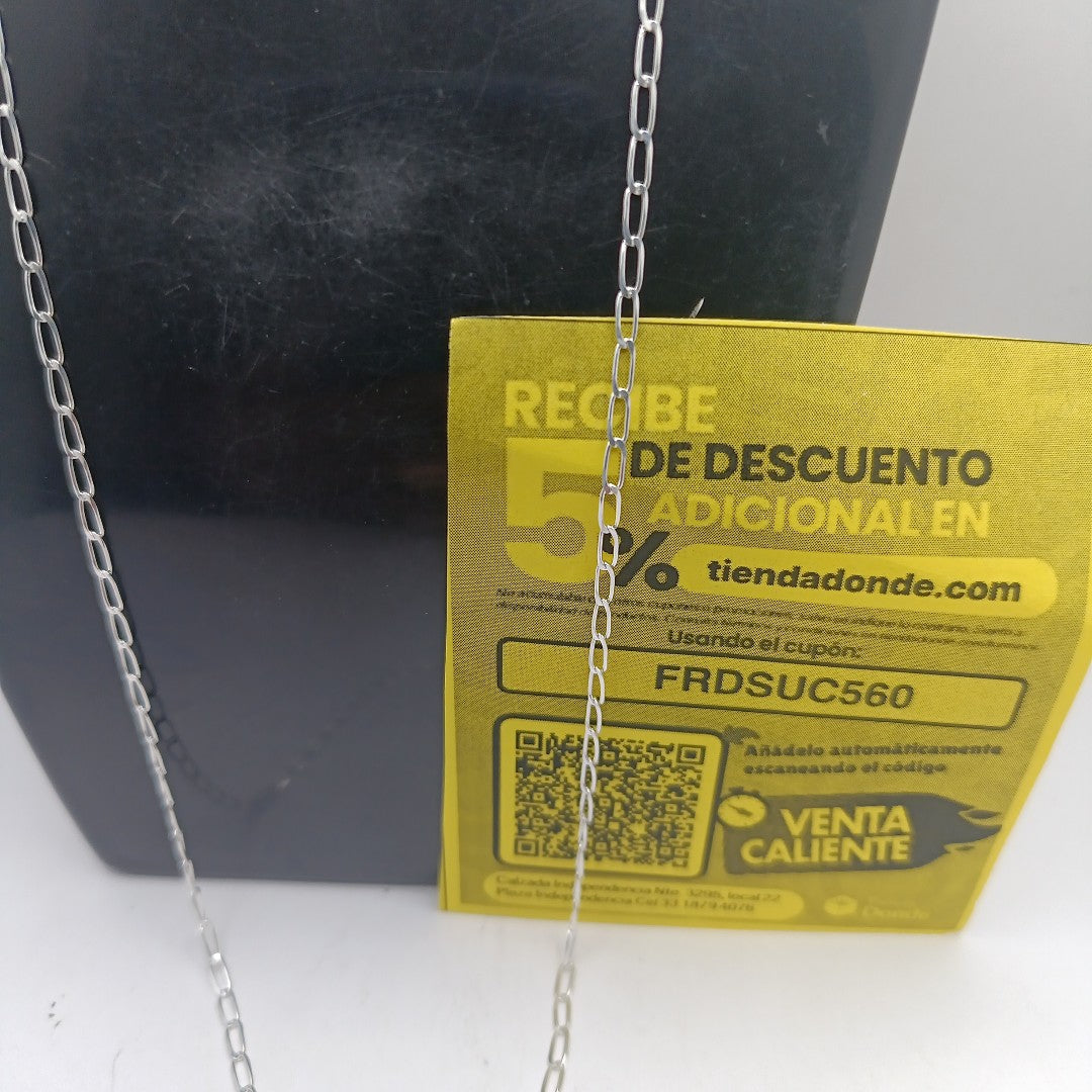 CADENA TEJIDO ESLABONES PLATA .925 60 CM 2.9 GR (NUEVO)