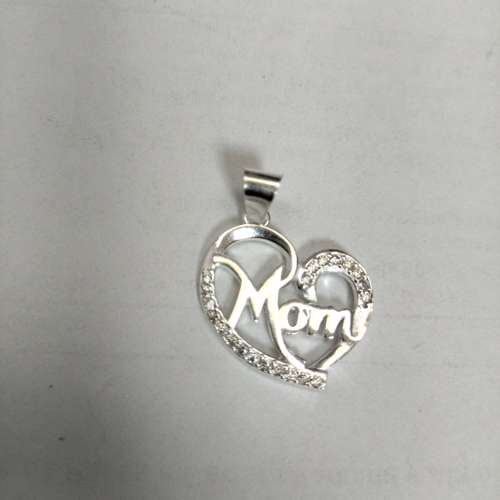 DIJE CORAZON C/CIRCONIAS PLATA .925 3.1 GR (NUEVO)