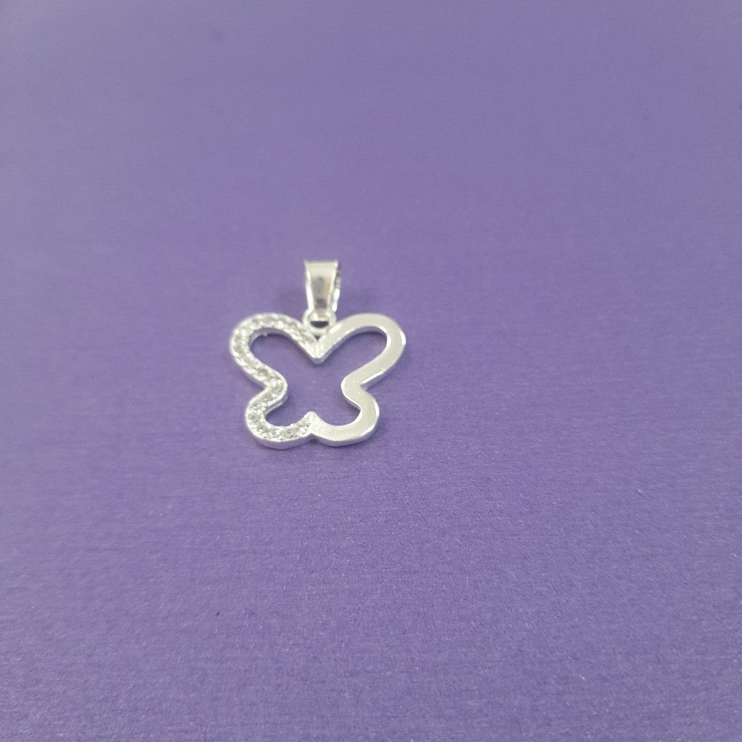DIJE MARIPOSA C/CIRCONIAS PLATA .925 2.3 GR (NUEVO)