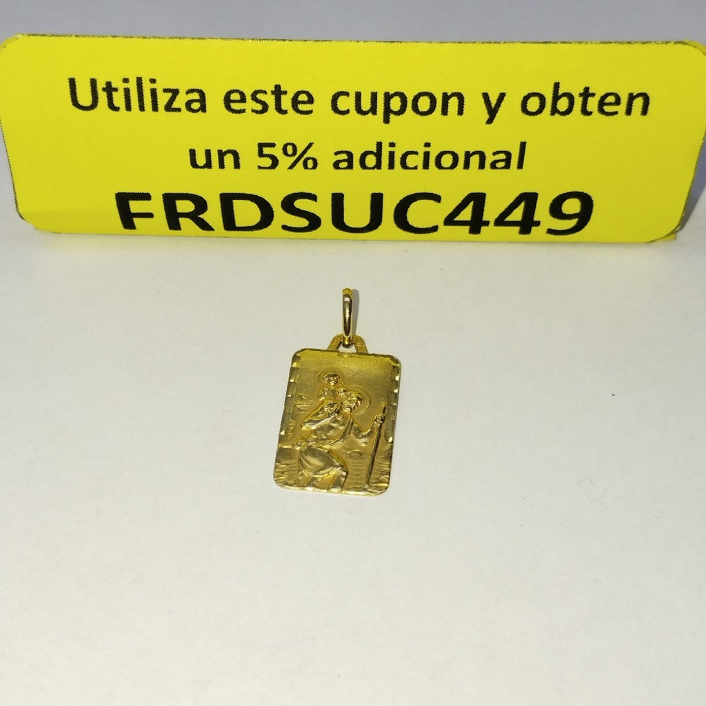 DIJE, MEDALLA RELIGIOSA ORO 18 K 1.5 GRMS (SEMINUEVO)