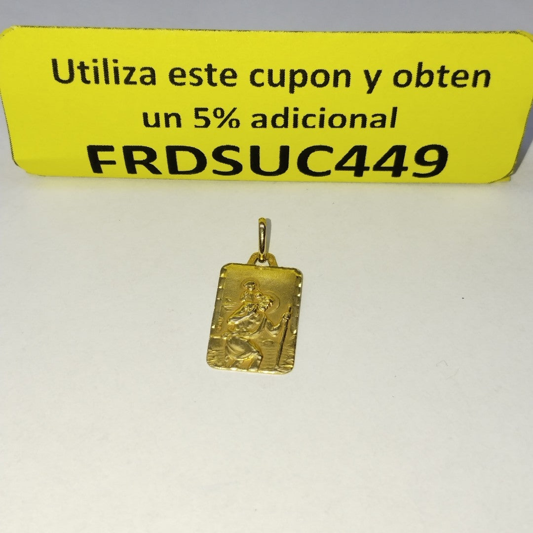 DIJE, MEDALLA RELIGIOSA ORO 18 K 1.5 GRMS (SEMINUEVO)