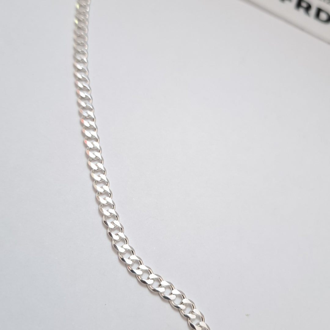 CADENA TEJIDO BARBADO PLATA .925 60 CM 13.7 GR (NUEVO)