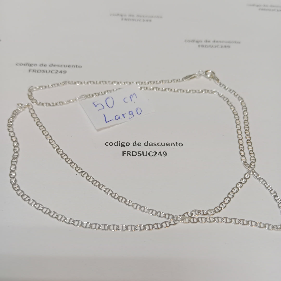 CADENA TEJIDO GUCHI PLATA .925 60 CM 4 GR (NUEVO)